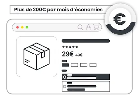 Plus de 200€ d'économies pas mois